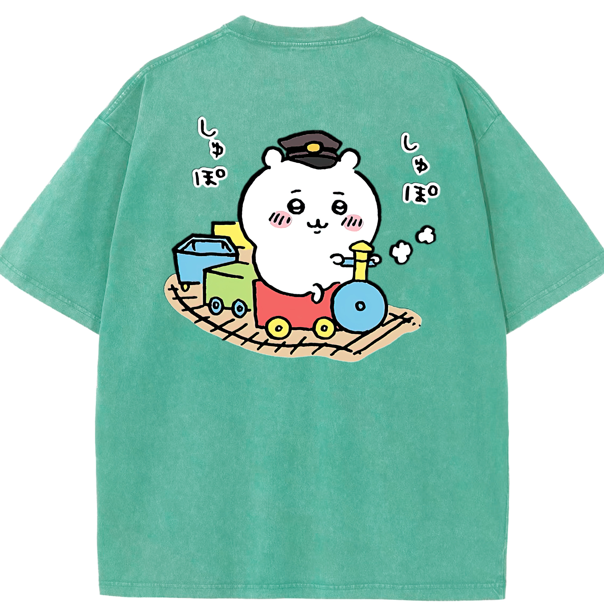 （画像用） ちいかわ ちいかわ Chii-kawa chiikawa 綿100% ヴィンテージ風 半袖Tシャツ（背面プリント）